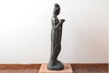 大仏師　松久宗琳　ブロンズ観音菩薩立像　高さ92cm(ディスプレイ、置き物、置物)(R-052045)