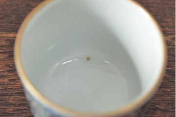 大清光緒年製　色絵染付猪口6客セット(伊万里、中国?)(R-052047)