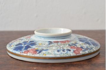 大清光緒年製　色絵染付蓋茶碗2客セット(伊万里、中国?)(R-052048)
