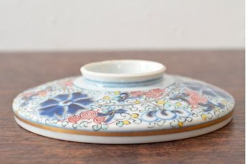 大清光緒年製　色絵染付蓋茶碗2客セット(伊万里、中国?)(R-052049)