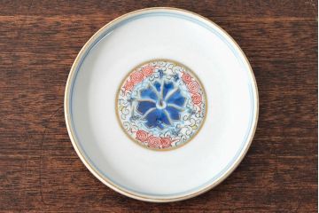 大清光緒年製　色絵染付蓋茶碗2客セット(伊万里、中国?)(R-052049)
