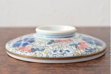 大清光緒年製　色絵染付蓋茶碗2客セット(伊万里、中国?)(R-052052)