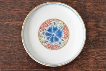大清光緒年製　色絵染付蓋茶碗2客セット(伊万里、中国?)(R-052052)