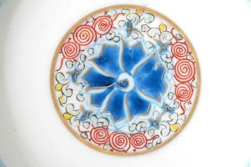 大清光緒年製　色絵染付蓋茶碗2客セット(伊万里、中国?)(R-052052)