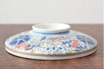 大清光緒年製　色絵染付蓋茶碗2客セット(伊万里、中国?)(R-052053)