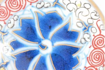 大清光緒年製　色絵染付蓋茶碗2客セット(伊万里、中国?)(R-052053)