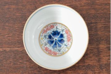 大清光緒年製　色絵染付蓋茶碗2客セット(伊万里、中国?)(R-052053)