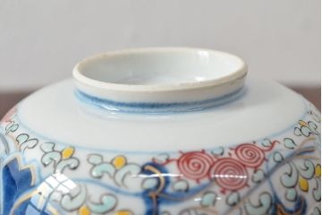 大清光緒年製　色絵染付蓋茶碗2客セット(伊万里、中国?)(R-052053)