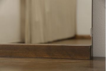 和製ビンテージ　神戸洋家具　花の意匠が目を引く、引き出し付き姿見(ミラー、ドレッサー、鏡台、ヴィンテージ)(R-052055)