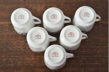 戦前　東洋陶器　カップ&ソーサー6客　クリーマー　シュガーポット(オールド、トートー)(R-052058)