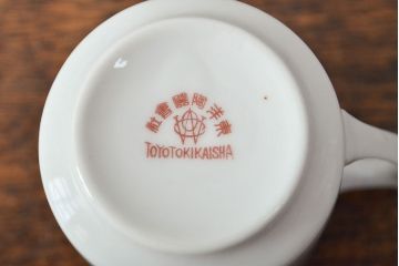 戦前　東洋陶器　カップ&ソーサー6客　クリーマー　シュガーポット(オールド、トートー)(R-052058)