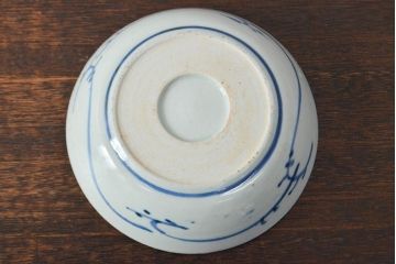 江戸期　古伊万里　花文染付なます皿2枚(和食器)(R-052059)