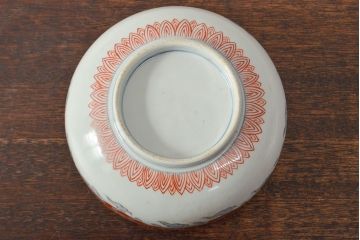 江戸期　古伊万里　色絵染付花模様　深鉢2点セット(深皿、和食器)(R-052062)