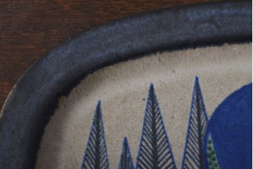 北欧ビンテージ　デンマーク製　オーバルプレート(飾り皿、ヴィンテージ)(R-052065)