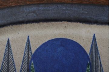 北欧ビンテージ　デンマーク製　オーバルプレート(飾り皿、ヴィンテージ)(R-052065)