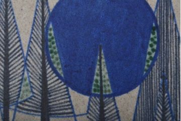 北欧ビンテージ　デンマーク製　オーバルプレート(飾り皿、ヴィンテージ)(R-052065)