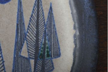 北欧ビンテージ　デンマーク製　オーバルプレート(飾り皿、ヴィンテージ)(R-052065)