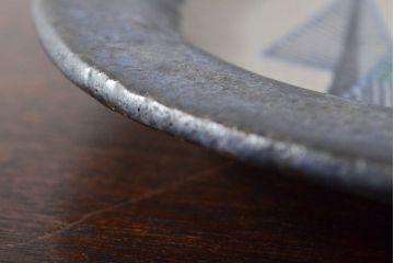 北欧ビンテージ　デンマーク製　オーバルプレート(飾り皿、ヴィンテージ)(R-052065)