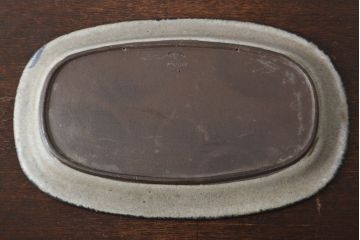 北欧ビンテージ　デンマーク製　オーバルプレート(飾り皿、ヴィンテージ)(R-052065)