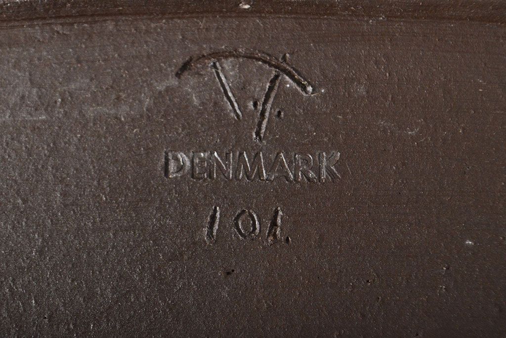 北欧ビンテージ　デンマーク製　オーバルプレート(飾り皿、ヴィンテージ)(R-052065)