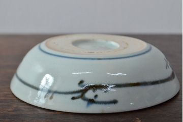 江戸期　古伊万里　花文染付なます皿2枚(和食器)(R-052068)