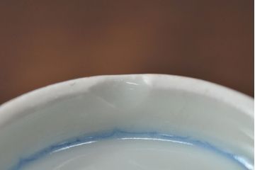 幕末〜明治　伊万里焼　蛸唐草文染付　蕎麦猪口3個セット(和食器)(R-052074)