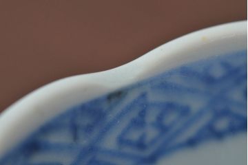 幕末〜明治　伊万里焼　蛸唐草文染付　蕎麦猪口3個セット(和食器)(R-052076)