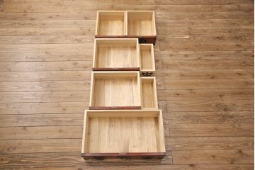 中古　美品　岩谷堂箪笥　厚みのある金具が立派な威厳のある車箪笥(小箪笥、チェスト、引き出し)(R-052083)