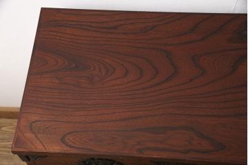 中古　美品　岩谷堂箪笥　厚みのある金具が立派な威厳のある車箪笥(小箪笥、チェスト、引き出し)(R-052083)