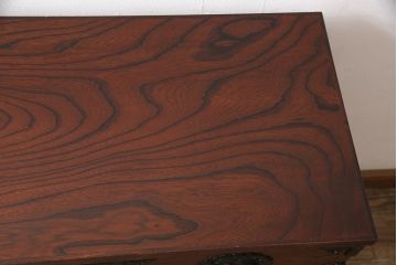 中古　美品　岩谷堂箪笥　厚みのある金具が立派な威厳のある車箪笥(小箪笥、チェスト、引き出し)(R-052083)