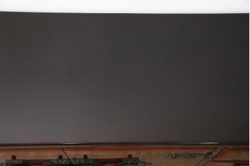 中古　美品　民芸城山　重厚な雰囲気漂う高級品の一閑張りローボード(一貫張り、テレビ台、テレビボード、タンス、箪笥)(R-052084)