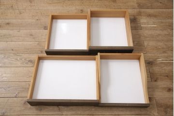 中古　美品　永田良介商店　扉の幾何学模様と脚の挽き物加工が目を惹くドレッサー(鏡台、ミラー)(R-052085)