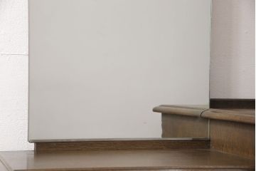 中古　美品　永田良介商店　扉の幾何学模様と脚の挽き物加工が目を惹くドレッサー(鏡台、ミラー)(R-052085)