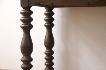 中古　美品　永田良介商店　扉の幾何学模様と脚の挽き物加工が目を惹くドレッサー(鏡台、ミラー)(R-052085)
