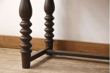 中古　美品　永田良介商店　扉の幾何学模様と脚の挽き物加工が目を惹くドレッサー(鏡台、ミラー)(R-052085)