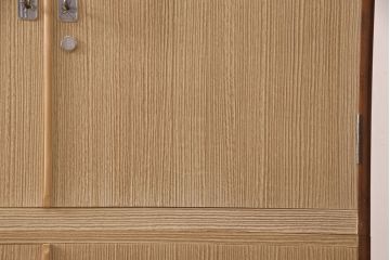 中古　美品　春日部桐たんす　桐材の明るい木肌に桑材の縁取りが粋なアクセントになっている総桐箪笥(並厚)(和タンス、着物箪笥、引き出し、チェスト、衣装箪笥)(定価約90万円)(R-052086)
