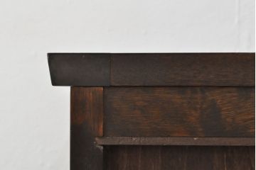 ヴィンテージ家具　北海道民芸家具　絶版品　モダンな雰囲気漂うシックなサイドボード(リビングボード、収納棚、サイドキャビネット、ビンテージ)(R-052088)