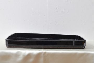 大正〜昭和初期　南天蒔絵　裏梨地　木製盆(漆器、トレー)(R-052090)