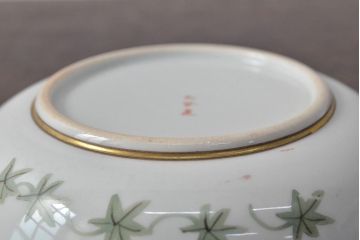 明治〜大正　九谷焼　花鳥図　色絵　小皿6枚セット(和食器)(R-052092)