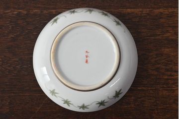 明治〜大正　九谷焼　花鳥図　色絵　小皿6枚セット(和食器)(R-052093)