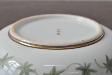 明治〜大正　九谷焼　花鳥図　色絵　小皿6枚セット(和食器)(R-052093)