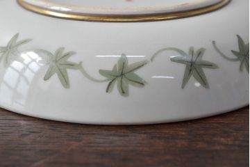 明治〜大正　九谷焼　花鳥図　色絵　小皿6枚セット(和食器)(R-052093)