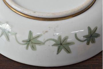 明治〜大正　九谷焼　花鳥図　色絵　小皿6枚セット(和食器)(R-052093)