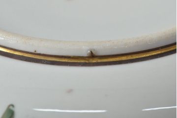 明治〜大正　九谷焼　花鳥図　色絵　小皿6枚セット(和食器)(R-052093)