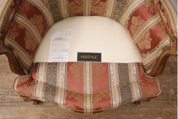 中古　美品　DREXEL HERITAGE(ドレクセルヘリテイジ)　 Upholstery(アップホルスタリー)　エレガントな佇まいのラウンジチェア(一人掛けソファ、1P、アームソファ)(定価約59万円)(R-052094)