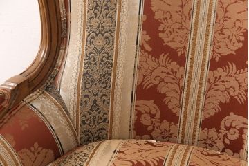 中古　美品　DREXEL HERITAGE(ドレクセルヘリテイジ)　 Upholstery(アップホルスタリー)　エレガントな佇まいのラウンジチェア(一人掛けソファ、1P、アームソファ)(定価約59万円)(R-052094)
