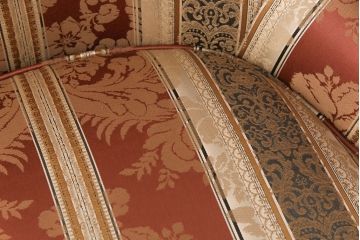 中古　美品　DREXEL HERITAGE(ドレクセルヘリテイジ)　 Upholstery(アップホルスタリー)　エレガントな佇まいのラウンジチェア(一人掛けソファ、1P、アームソファ)(定価約59万円)(R-052094)