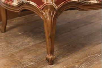 中古　美品　DREXEL HERITAGE(ドレクセルヘリテイジ)　 Upholstery(アップホルスタリー)　エレガントな佇まいのラウンジチェア(一人掛けソファ、1P、アームソファ)(定価約59万円)(R-052094)