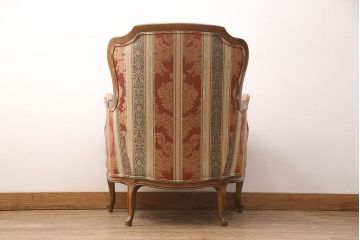 中古　美品　DREXEL HERITAGE(ドレクセルヘリテイジ)　 Upholstery(アップホルスタリー)　エレガントな佇まいのラウンジチェア(一人掛けソファ、1P、アームソファ)(定価約59万円)(R-052094)