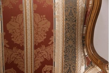 中古　美品　DREXEL HERITAGE(ドレクセルヘリテイジ)　 Upholstery(アップホルスタリー)　エレガントな佇まいのラウンジチェア(一人掛けソファ、1P、アームソファ)(定価約59万円)(R-052095)